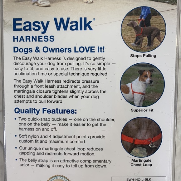 NWT PetSafe Easy Walk Harness Sz Large **BENEFITS ANIMAL RESCUE** - Picture 3 of 6
